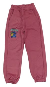 Růžové tepláky se Stitchem 