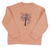 Meruňková mikina se stromem 