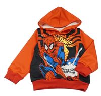 Červená mikina se Spidermanem a kapucí 