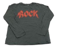 Tmavošedé triko s nápisem Zara