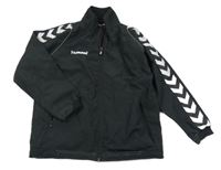 Černá šusťáková funkční sportovní bunda s logem hummel