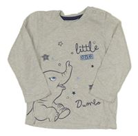 Šedé melírované triko s Bambim George