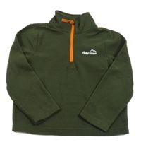 Tmavozelená fleecová mikina s logem Peter Storm