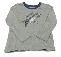 Šedé melírované triko s nápisem Lupilu