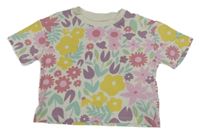 Smetanovo-barevné květované tričko Primark