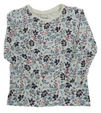 Bílo-modré vzorované triko Primark