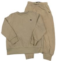 2 set - hnědá mikina s výšivkou + tepláky Next