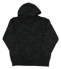 Černá vzorovaná mikina s kapucí H&M