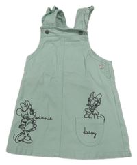 Mintové riflové laclové šaty s Minnie a Daisy Disney