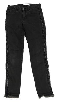 Antracitové skinny rifle s plíšky Zara