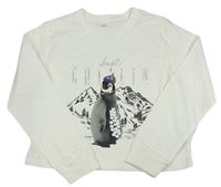 Smetanové triko s tučňákem s flitry M&S