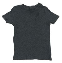 Tmavošedé melírované žebrované tričko Next