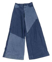 Modro-tmavomodré flare džegíny H&M