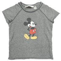 Šedé crop tričko s Mickeym H&M