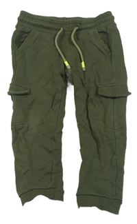 Khaki cargo tepláky H&M