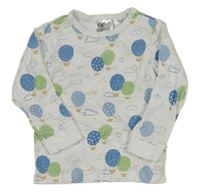 Bílé pyžamové triko s balony H&M