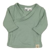 Zelené žebrované zavinovací triko Ergee