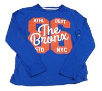 Tmavomodré triko s číslem a nápisy Primark