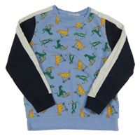 Světlemodro-bílo-tmavomodrá mikina s diny Name it