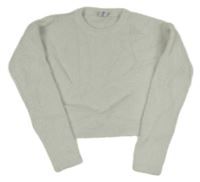 Světlemodrý chlupatý crop svetr Page one young