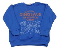 Tmavomodrá mikina s diny a nápisy 