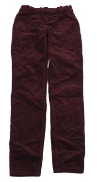 Mhagonové elastické manšestráky H&M