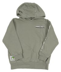 Šedá mikina s kapucí - Minecraft 