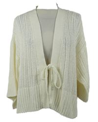 Nové - Dámský smetanový svetrový cardigán na zavazování Dunnes 