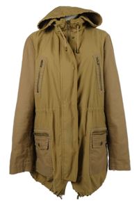 Dámská medová šusťáková jarní parka s kapucí Black Rivet 