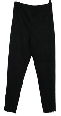 Dámské černé semišové skinny kalhoty Zara 