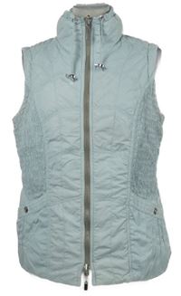 Dámská světlemodrá/béžová šusťáková lehce zateplená vesta Bonita 