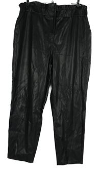 Dámské černé koženkové kalhoty Papaya 