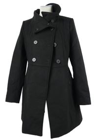 Dámský černý flaušový kabát Pimkie 