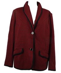 Dámské červeno-černé vzorované sako Damart 