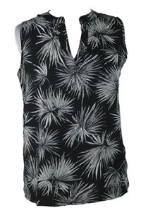 Dámská černá halenka s potiskem 