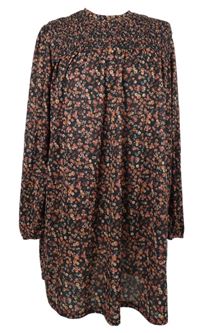 Dámská tmavomodrá kytičkovaná tunika Pull & Bear