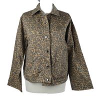 Nové - Dámská béžovo-šedá vzorovaná košilová bunda s nápisem Noisy May 