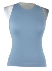 Dámský světlemodrý žebrovaný elastický crop top Primark 