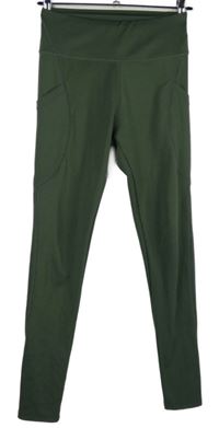 Dámské khaki sportovní legíny 