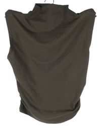 Dámský hnědý crop top s řasením Shein 