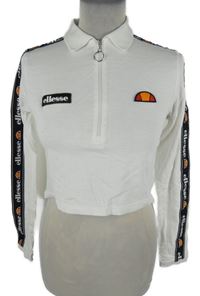 Dámské bílé crop triko s logy Ellesse