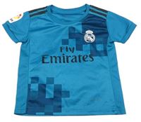 Tyrkysový sportovné fotbalové tričko FC Barcelona 