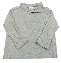 Světlešedé polo triko Zara
