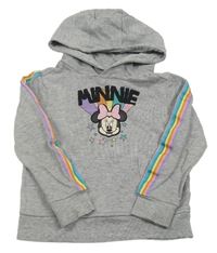 Šedá mikina s Minnie a kapucí Disney