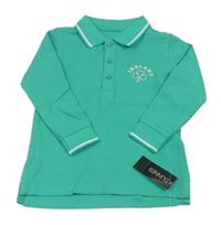 Nové- Zelené polo triko s potiskem Dunnes