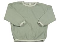 Modrozelená žebrovaná mikina