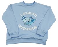 Světlemodrá mikina s obrázkem