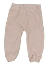 Světlerůžové sametové kalhoty Pusblu