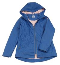 Modrá nepromokavá jarní bunda s kapucí Pocopiano