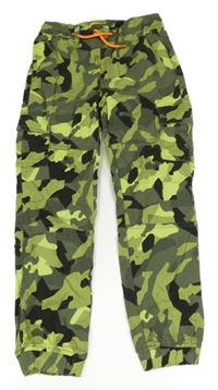 Zeleno-černé army tepláky Y.F.K.